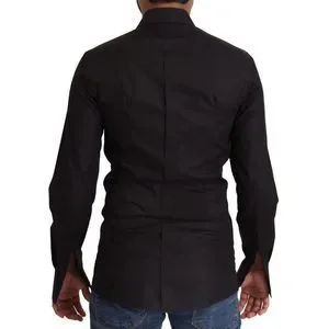 Dolce Gabbana Shirts Dolce Gabbana Black Gold Cotton Crystal Cross Slim Shirt Poshmark